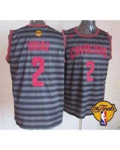 Cavaliers #2 Kyrie Irving Black/Grey Groove The Finals Patch Stitched NBA Jersey