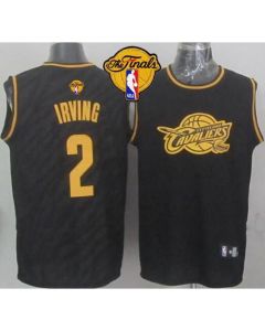 Cavaliers #2 Kyrie Irving Black Precious Metals Fashion The Finals Patch Stitched NBA Jersey