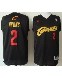 Cavaliers #2 Kyrie Irving Black(Red No.) Fashion Stitched NBA Jersey