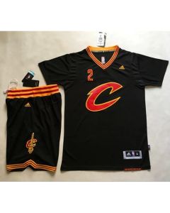 Cavaliers #2 Kyrie Irving Black Short Sleeve "C" A Set Stitched NBA Jersey