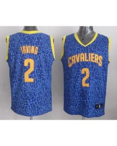 Cavaliers #2 Kyrie Irving Blue Crazy Light Stitched NBA Jersey