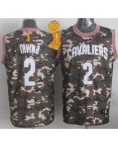 Cavaliers #2 Kyrie Irving Camo Stealth Collection The Champions Patch Stitched NBA Jersey