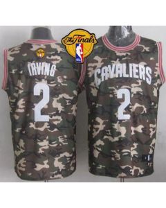 Cavaliers #2 Kyrie Irving Camo Stealth Collection The Finals Patch Stitched NBA Jersey