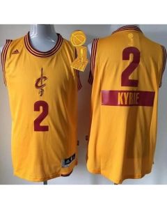 Cavaliers #2 Kyrie Irving Gold 2014-15 Christmas Day The Champions Patch Stitched Youth NBA Jersey