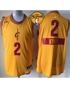 Cavaliers #2 Kyrie Irving Gold 2014-15 Christmas Day The Finals Patch Stitched Youth NBA Jersey