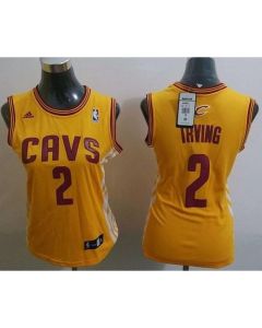 Cavaliers #2 Kyrie Irving Gold Alternate Women's Stitched NBA Jersey