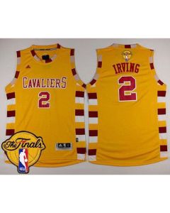 Cavaliers #2 Kyrie Irving Gold Throwback Classic The Finals Patch Stitched NBA Jersey