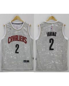 Cavaliers #2 Kyrie Irving Grey City Light Stitched NBA Jersey
