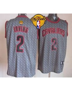 Cavaliers #2 Kyrie Irving Grey Static Fashion The Finals Patch Stitched NBA Jersey