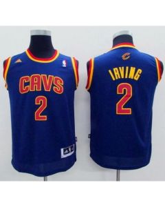 Cavaliers #2 Kyrie Irving Navy Blue Stitched Youth NBA Jersey