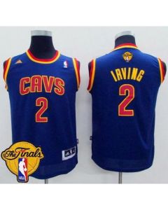 Cavaliers #2 Kyrie Irving Navy Blue The Finals Patch Stitched Youth NBA Jersey