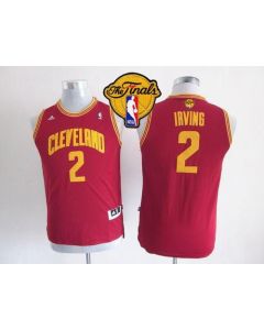 Cavaliers #2 Kyrie Irving Red The Finals Patch Stitched Youth NBA Jersey