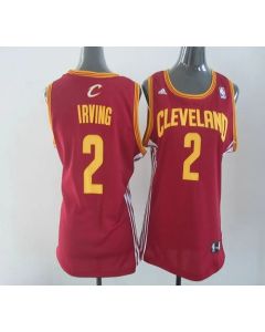 Cavaliers #2 Kyrie Irving Red Women's Road Stitched NBA Jersey