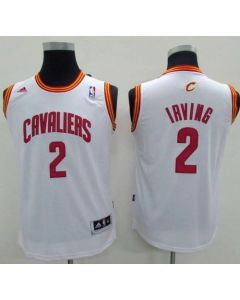 Cavaliers #2 Kyrie Irving White Stitched Youth NBA Jersey
