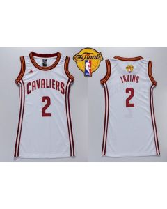 Cavaliers #2 Kyrie Irving White The Finals Patch Women's Dress Stitched NBA Jersey