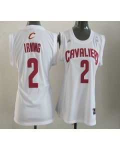 Cavaliers #2 Kyrie Irving White Women Fashion Stitched NBA Jersey