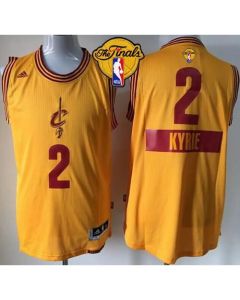 Cavaliers #2 Kyrie Irving Yellow 2014-15 Christmas Day The Finals Patch Stitched NBA Jersey