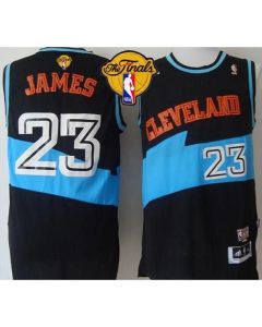 Cavaliers #23 LeBron James Black ABA Hardwood Classic The Finals Patch Stitched NBA Jersey
