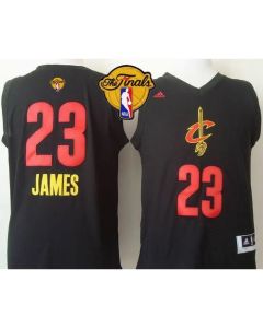Cavaliers #23 LeBron James Black New Fashion The Finals Patch Stitched NBA Jersey