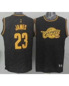 Cavaliers #23 LeBron James Black Precious Metals Fashion Stitched NBA Jersey