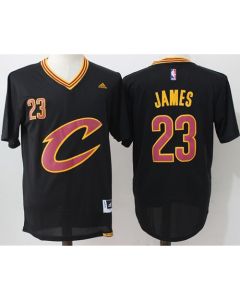 Cavaliers #23 LeBron James Black Short Sleeve "C" Stitched NBA Jersey
