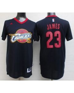 Cavaliers #23 LeBron James Black Short Sleeve Fashion Stitched NBA Jersey