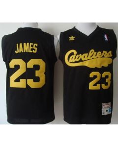 Cavaliers #23 LeBron James Black Throwback Stitched NBA Jersey