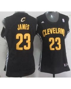 Cavaliers #23 LeBron James Black Women's Fashion Stitched NBA Jersey