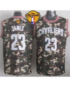 Cavaliers #23 LeBron James Camo Stealth Collection The Finals Patch Stitched NBA Jersey