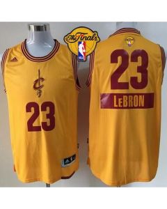 Cavaliers #23 LeBron James Gold 2014-15 Christmas Day The Finals Patch Stitched Youth NBA Jersey