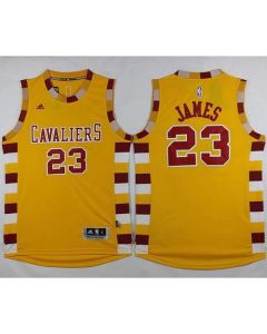 Cavaliers #23 LeBron James Gold Throwback Classic Stitched NBA Jersey