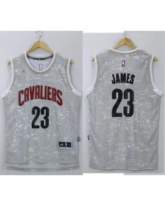 Cavaliers #23 LeBron James Grey City Light Stitched NBA Jersey