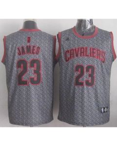 Cavaliers #23 LeBron James Grey Static Fashion Stitched NBA Jersey