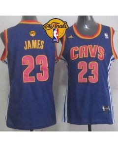 Cavaliers #23 LeBron James Light Blue The Finals Patch Women's Fashion Stitched NBA Jersey