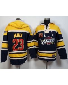 Cavaliers #23 LeBron James Navy Blue Sawyer Hooded Sweatshirt NBA Hoodie