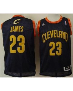 Cavaliers #23 LeBron James Navy Blue Throwback Stitched NBA Jersey
