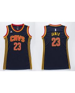Cavaliers #23 LeBron James Navy Blue Women's Dress Stitched NBA Jersey