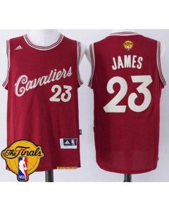 Cavaliers #23 LeBron James Red 2015-2016 Christmas Day The Finals Patch Stitched NBA Jersey