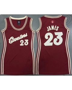 Cavaliers #23 LeBron James Red 2015-2016 Christmas Day Women's Dress Stitched NBA Jersey