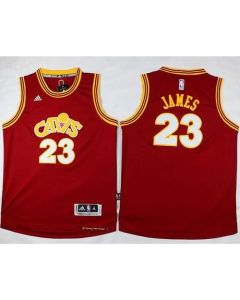 Cavaliers #23 LeBron James Red Wine Alternate Climacool Stitched Youth NBA Jersey