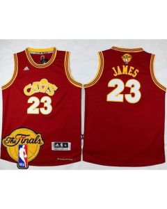 Cavaliers #23 LeBron James Red Wine Alternate Climacool The Finals Patch Stitched Youth NBA Jersey