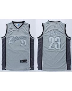 Cavaliers #23 LeBron James Stitched Grey Anniversary Style NBA Jersey