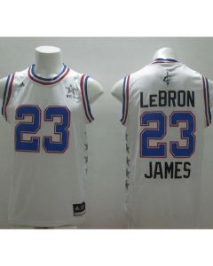 Cavaliers #23 LeBron James White 2015 All Star Stitched NBA Jersey
