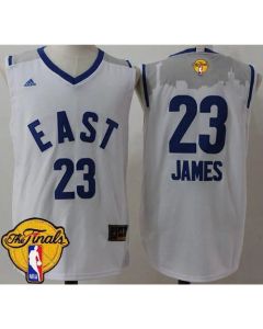Cavaliers #23 LeBron James White 2016 All Star The Finals Patch Stitched NBA Jersey