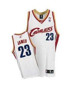 Cavaliers #23 LeBron James White Stitched Youth NBA Jersey