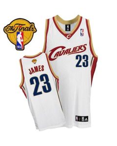 Cavaliers #23 LeBron James White The Finals Patch Stitched Youth NBA Jersey