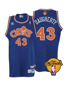 Cavaliers #43 Brad Daugherty Blue CAVS Throwback The Finals Patch Stitched NBA Jersey