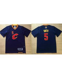 Cavaliers #5 J.R. Smith Navy Blue Short Sleeve "C" Stitched NBA Jersey