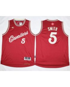 Cavaliers #5 J.R. Smith Red 2015-2016 Christmas Day Stitched NBA Jersey