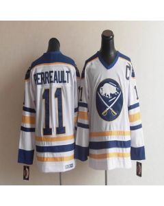 CCM Throwback Sabres #11 Perreault White Stitched NHL Jersey